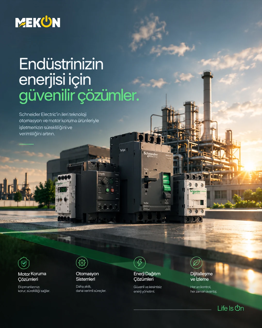 Sanayinin elektrik bağlantısı. Mekon Enerji Instagram paylaşımı